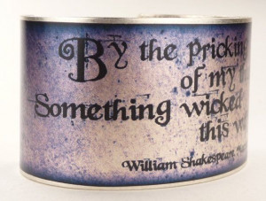 Macbeth Witches Quote Bracelet, Silver Purple Shakespeare Jewelry ...
