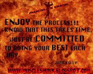 Enjoy the process!!!Know thta this takes time,Just be Committed to ...