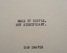 THE DON DRAPER: Typewriter quote on 5x7 cardstock ...