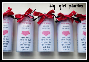 then added some fun ribbon and my big girl panties were ready to go!