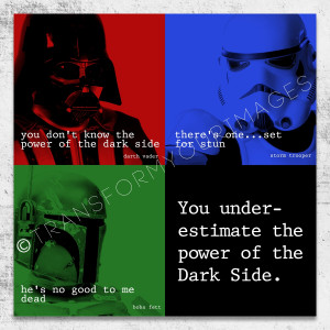 star wars quotes dark side quote square wall art 0
