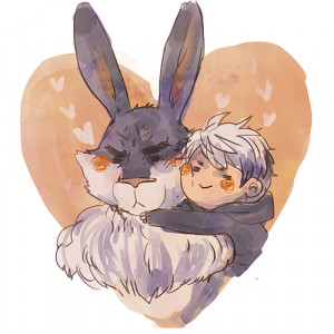 jack frost emiart rotg bunnymund jackrabbit