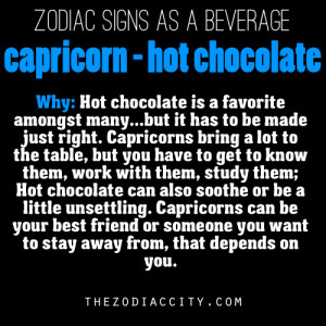 Zodiac signs as a beverage - Capricorn, Hot Chocolate.