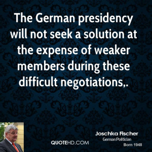 The German presidency will not seek a solution at the expense of ...