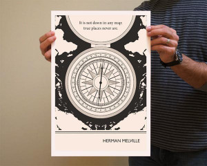 Book Quote Herman Melville Poster Illustration by Evan Robertson