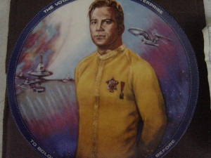 ... Star Trek Collectible Plate Captain Kirk/Scotty Misprint on Back ERROR