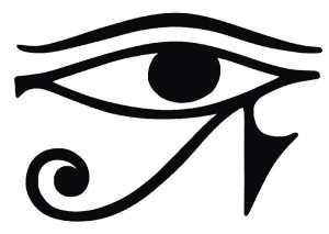 The right eye of Horus, who was the ancient Egyptian sky god (usually ...