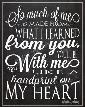 Quote - Handprint on My Heart 
