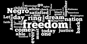 The most common words of “I Have A Dream”. 1963.