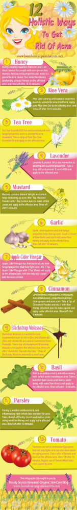 12 Holistic Ways To Get Rid Of Acne (Infographic): Skin Care, Nature ...