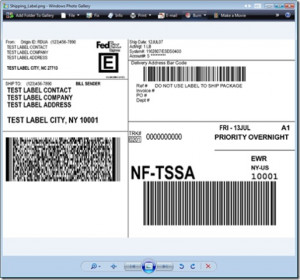 Fedex Shipping Label