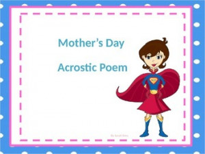 Word Bank for Mother's Day Acrostic Poem with Rough Draft
