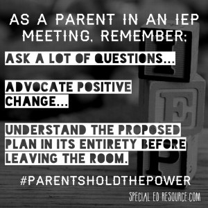 , Parents Hold The Power In An IEP Meeting As a parent in an IEP ...