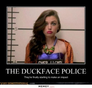 funny duck face cops mug shot
