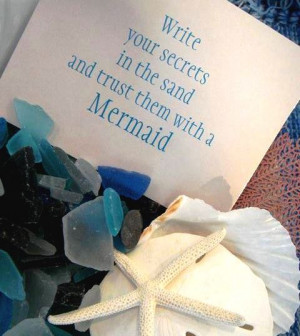 in the sand and trust them with a Mermaid. Quote cards by Beach ...