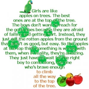 Girls are like apple trees