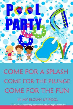 few ideas to make your pool birthday party go swimmingly. #party ...