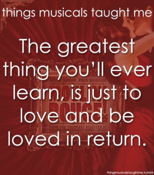 Things musicals taught me