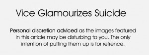 vice magazine fiction issue glamorizes suicide editorial about female ...