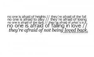 afraid of love quotes tumblr