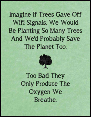 Imagine if trees gave of Wifi signals…