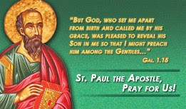 ST. PAUL THE APOSTLE NOVENA STARTS JUNE 21--JOIN US!