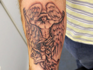 Father And Son Quotes Tattoos This cherub tattoo embodies