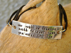 Friendship Bracelet - Pooh quote - We will be friends until forever ...