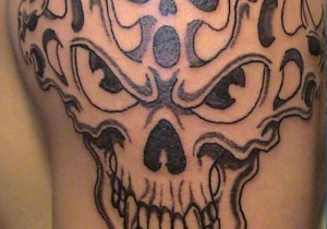 Evil Skull Tattoo Designs for Men