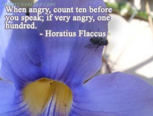 When Angry, Count Ten Before You Speak