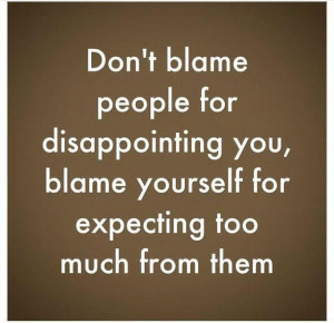 blame yourself