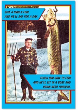 Buzzed Fish And Beer Advice Funny Pictureture Birthday Father Card ...