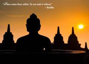Buddha Inspirational Wallpaper on Peace: Peace come from within