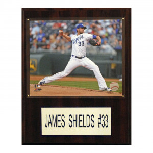 ... 1215JSHIELDKC James Shields Kansas City Royals MLB Player Photo Plaque