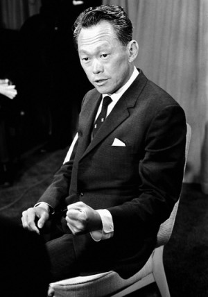 Minister Mentor Lee Kuan Yew the founding prime minister of Singapore ...