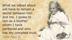 Pope John Paul II Quote Forgiveness