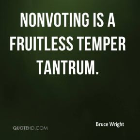 Bruce Wright - Nonvoting is a fruitless temper tantrum.