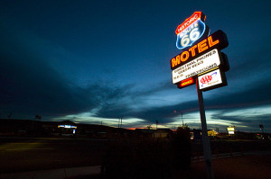 ... about Route 66 – the road that runs from Chicago to Santa Monica