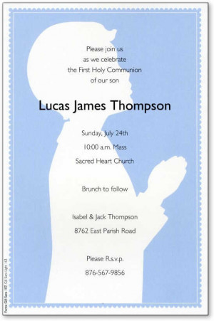 first communion invitations for boys personalized first communion ...