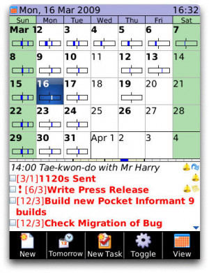 ... informant calendar tasks pocket informant today pocket informant
