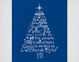 Luke 2 Bible Verse Christmas Tree S ubway Art - INSTANT DOWNLOAD ...