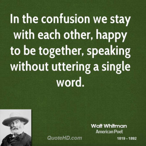 ... other, happy to be together, speaking without uttering a single word