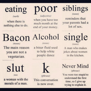 bacon, funny, k, quote, words