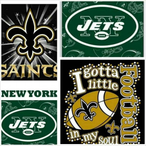 Saints and the Jets football