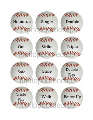 CCT4 INSTANT DOWNLOAD Baseball Sayings Cupcake Toppers, softball party ...