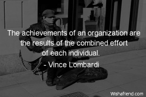 effort-The achievements of an organization are the results of the ...