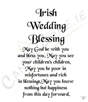 Irish Wedding Blessing 8x6 Verse Photo Frame