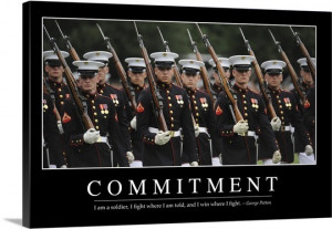 Commitment: Inspirational Quote and Motivational Poster Wall Art
