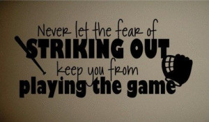 Wall Sticker Decal Quote Vinyl Baseball Softball Wall by Metohill, $6 ...