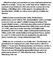 essay on Informative speech on Ballet